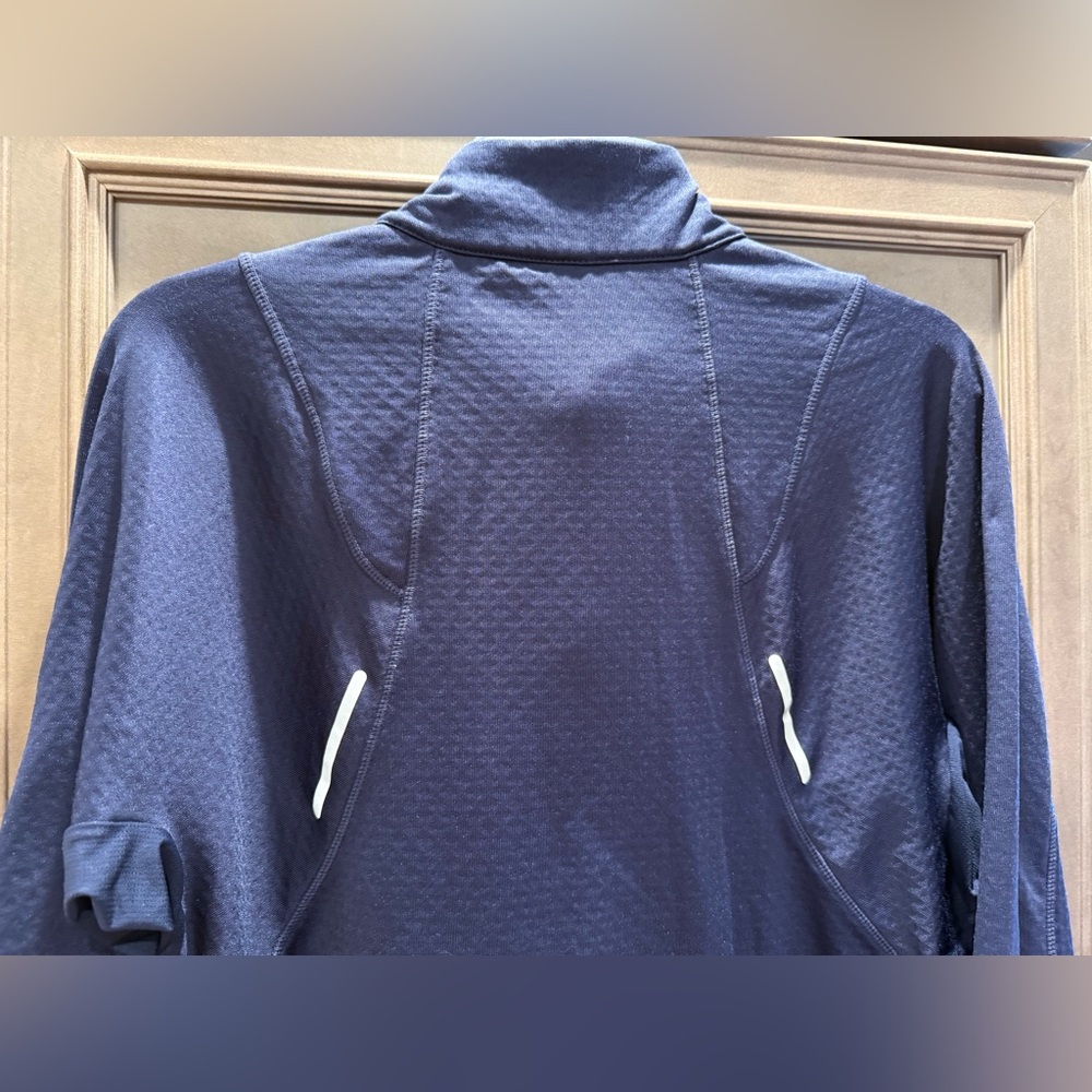 Fabletics Navy Quarter-Zip Pullover with Logo - image 4